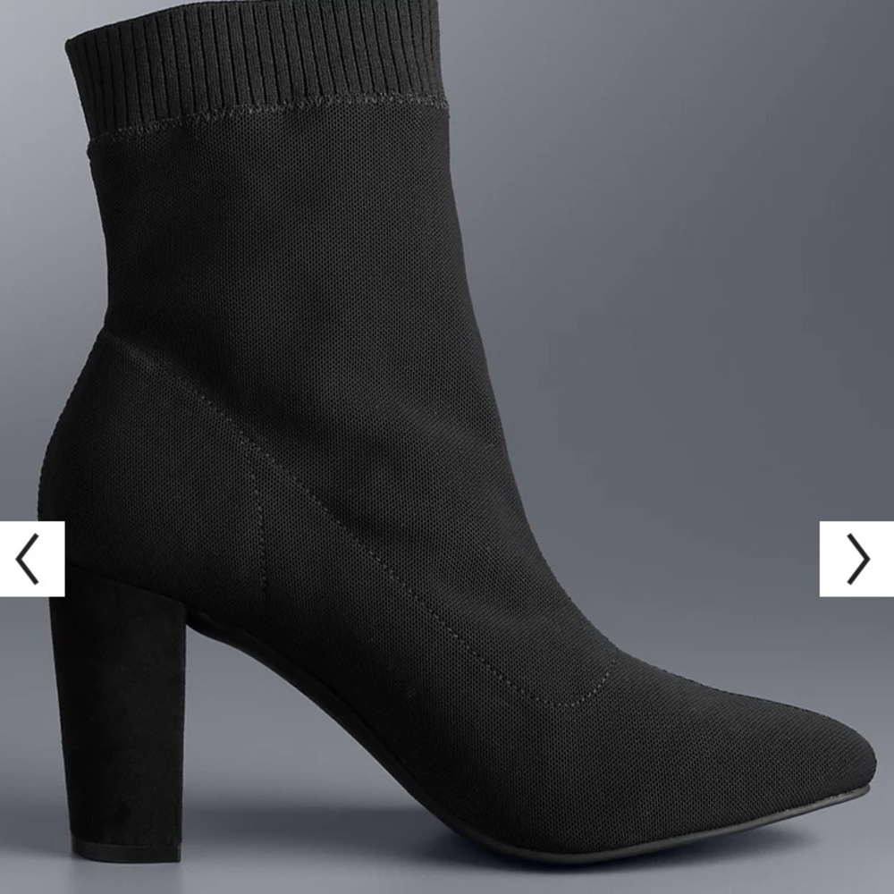 Vera Wang Persimmon Sock Boot Heels
